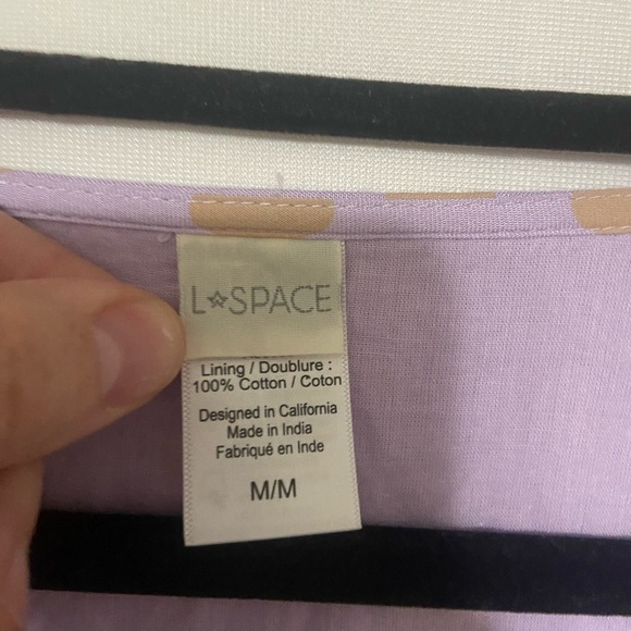 Revolve X L Space LIKE NEW pastel purple polka dot Jordan midi dress size M - Picture 5 of 7